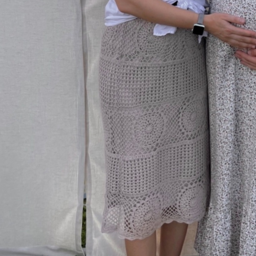 Crochet midi skirt